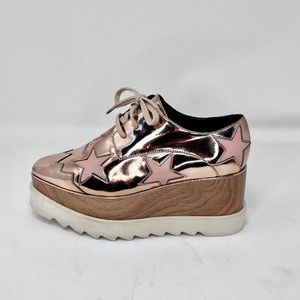 Stella McCartney Rose Gold Star Sneaker Platform Loafer
